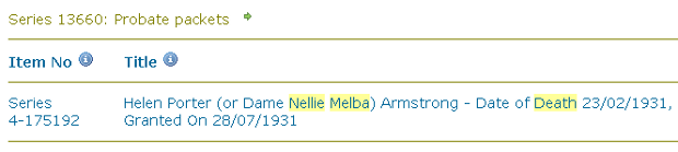 Search results for Nellie Melba using "All Words"