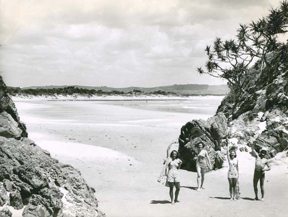 On the beach at Byron Bay