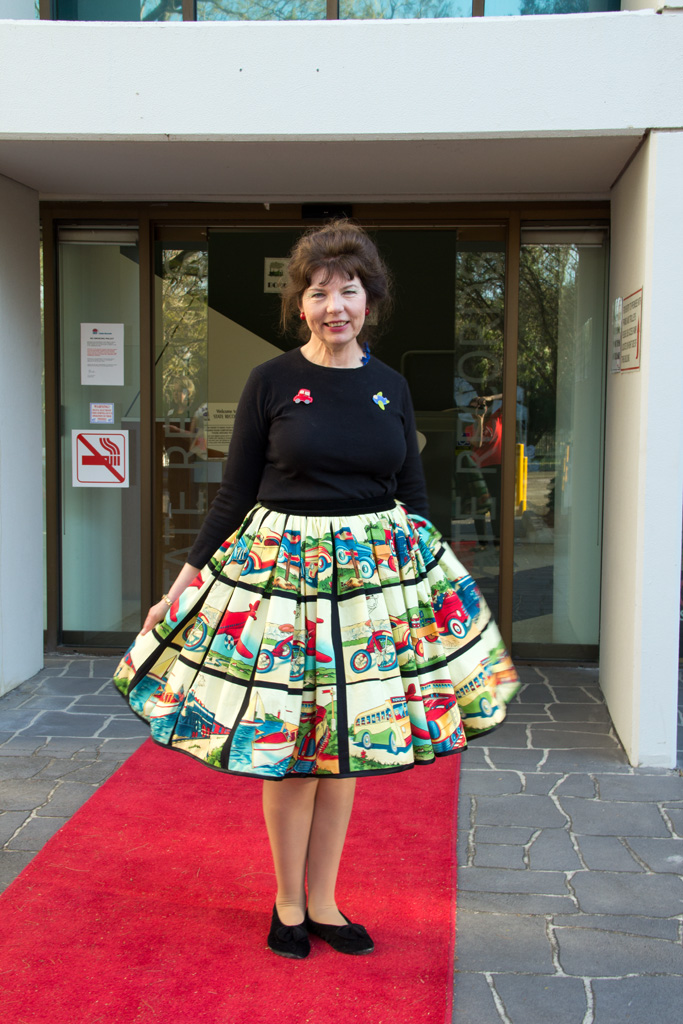 Can you believe it, Gail found a transport-themed skirt